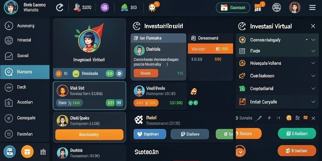 Tampilan dunia fantasi yang menakjubkan.